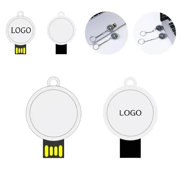 Rotating Badge USB Drive - Portable Flash Memory Stick 4