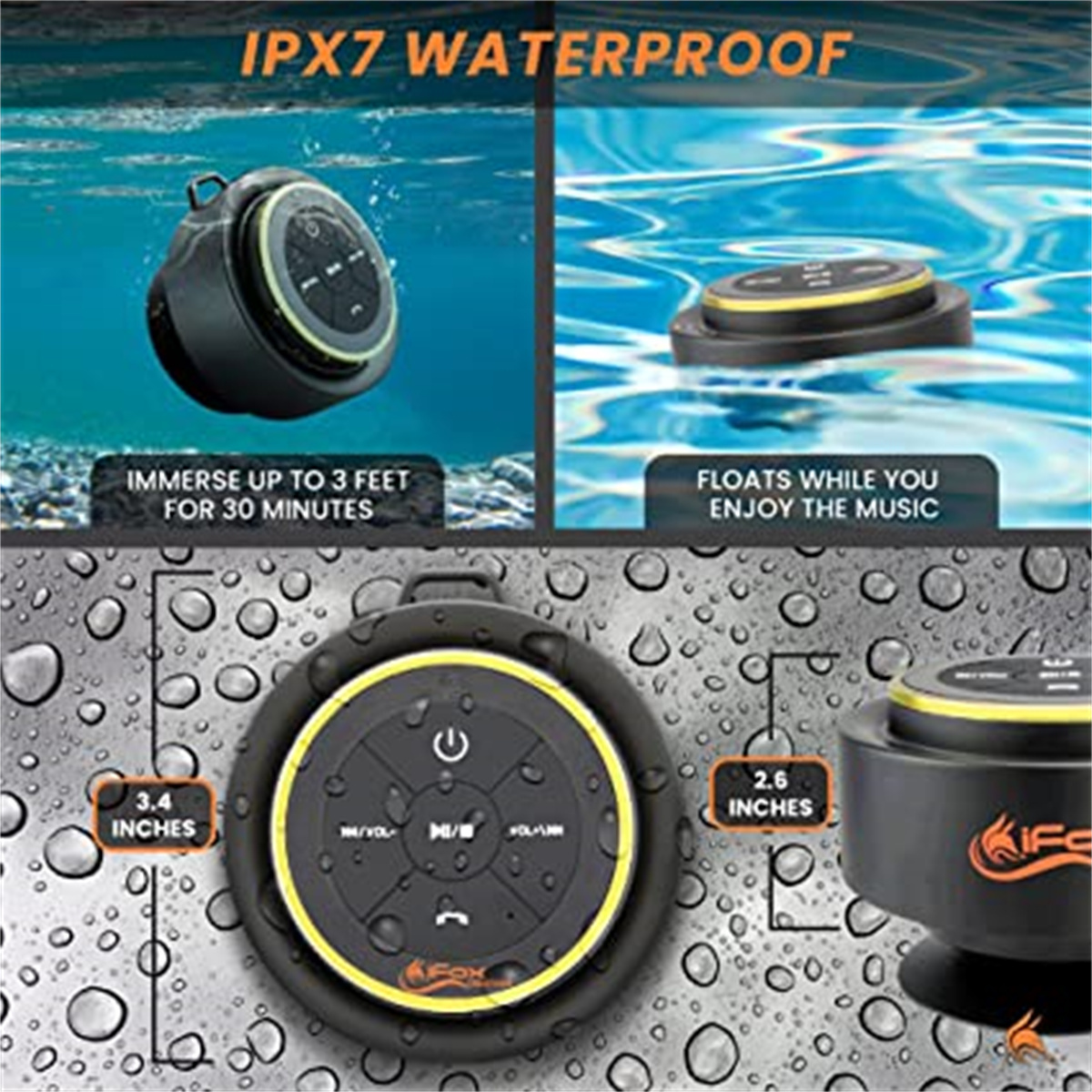 Waterproof Bluetooth Shower Speaker 5