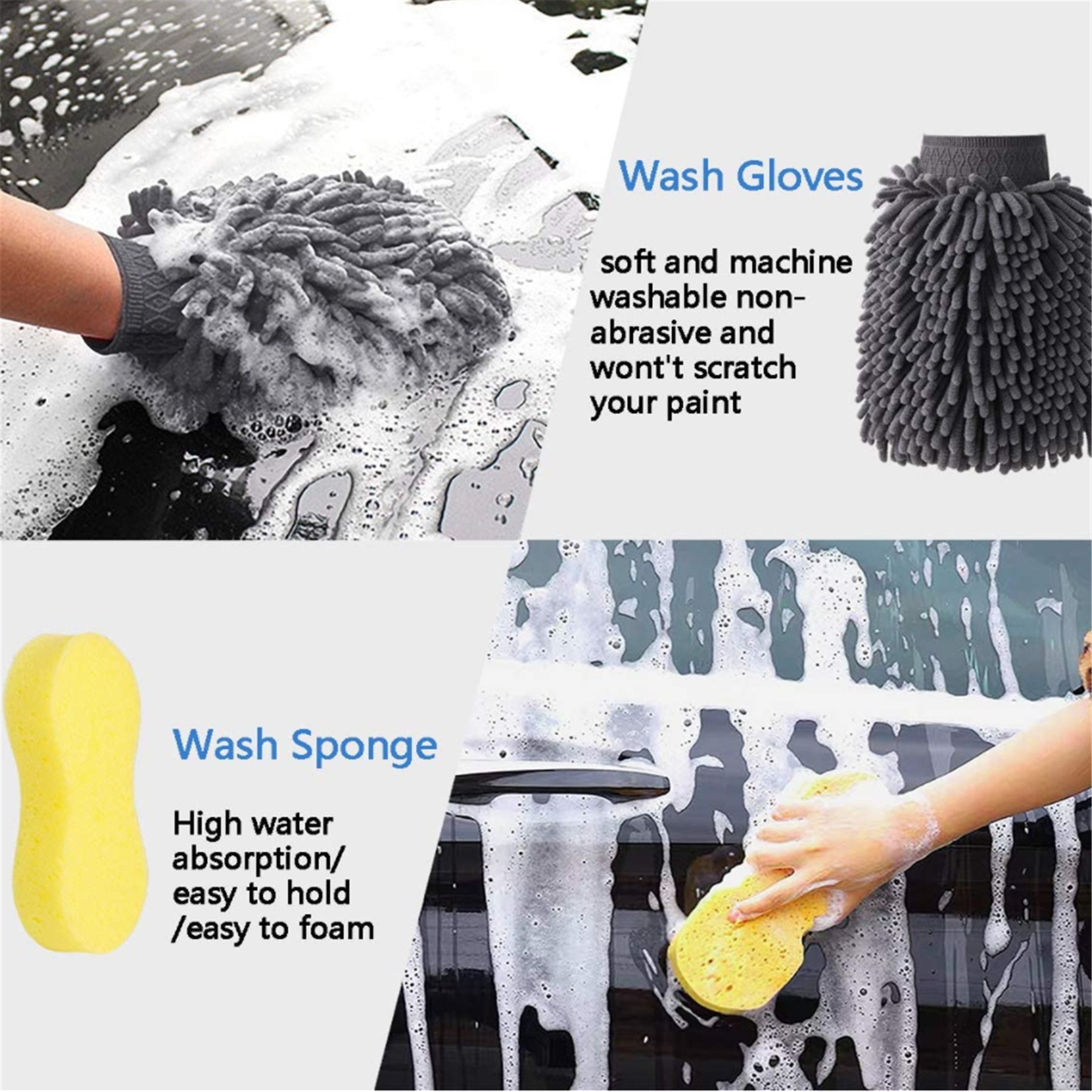Microfiber Car Cleaning Tools Set 6