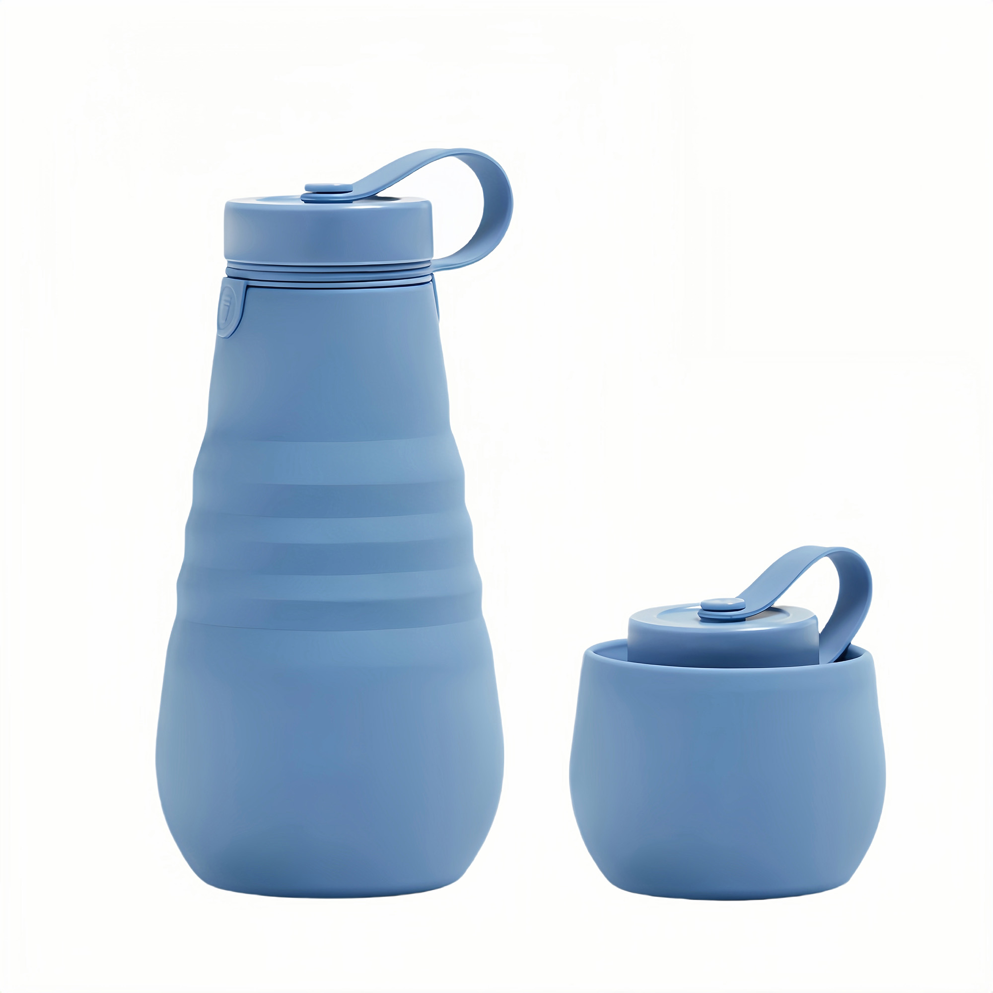 20 oz Silicone Foldable Water Bottle with Wide Mouth 3