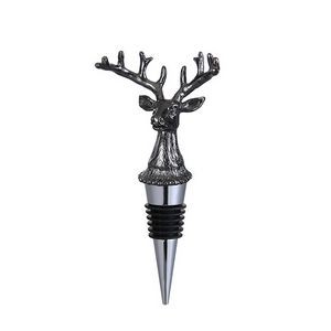 Charming Festive Reindeer Head Wine Stopper Cork 6