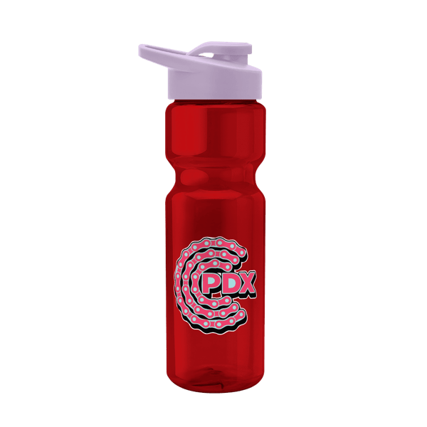 Blazer 28oz Transparent Bike Bottle w/Drink-thru Lid 2454