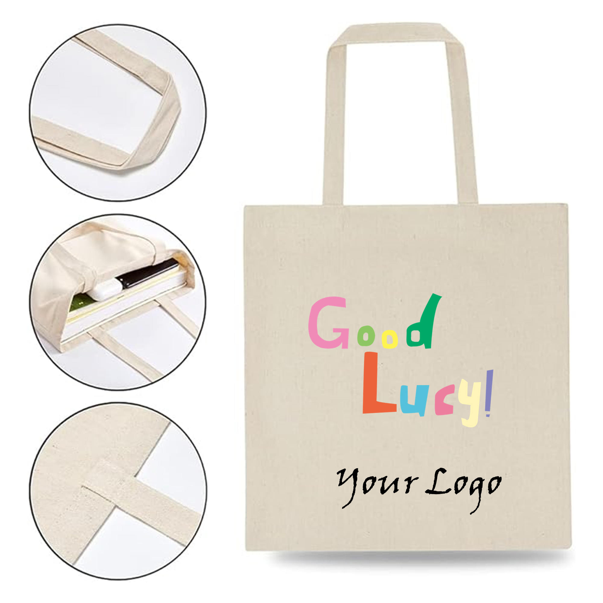 Canvas Tote Bag, custom tote bag with logo imprint 4