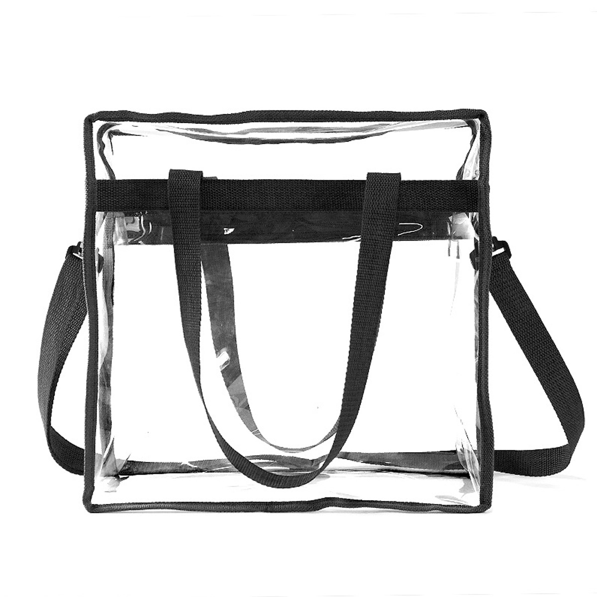 Clear Tote Bag with Zipper and Adjustable Strap 10