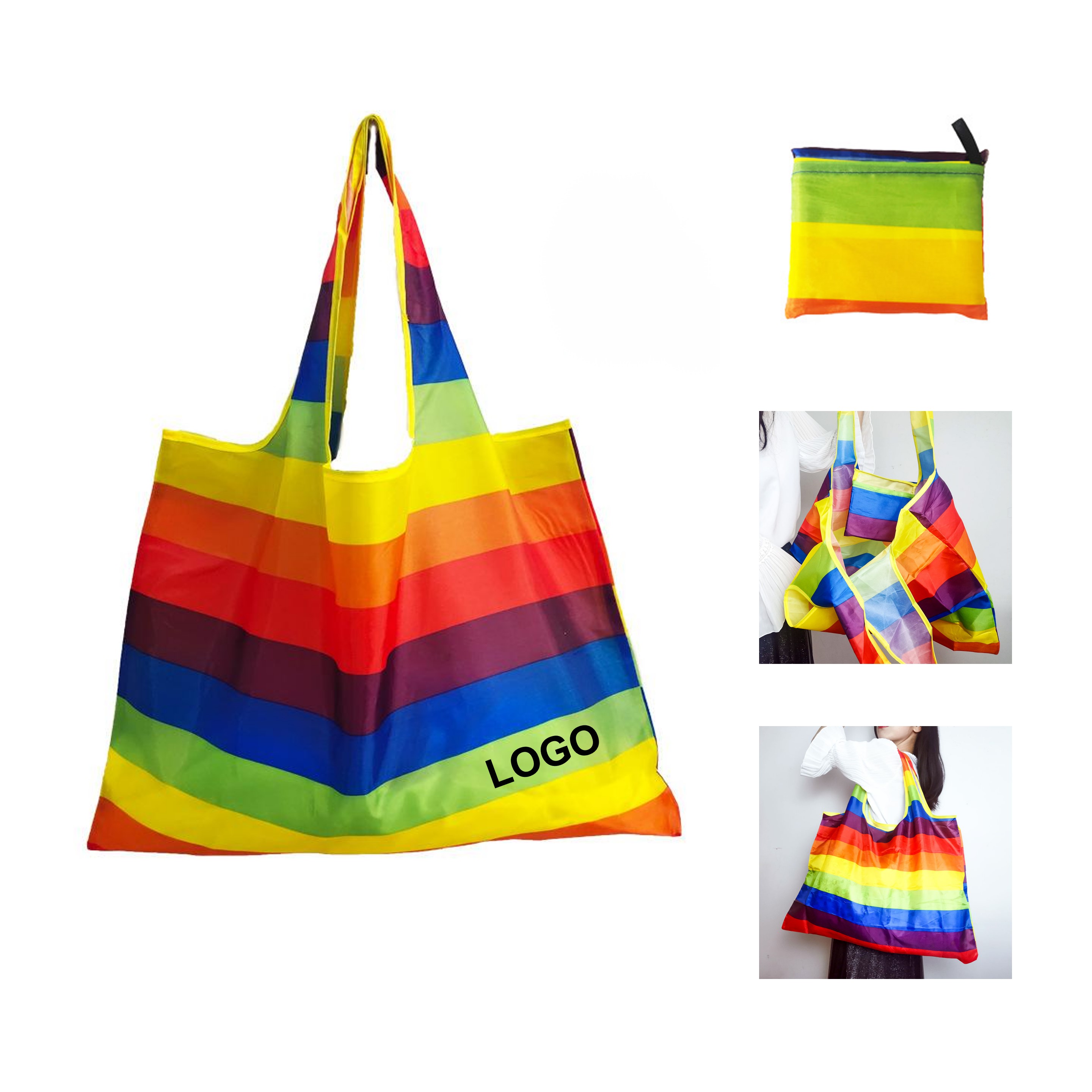 Rainbow Foldable Shopping Bag (direct import) 1