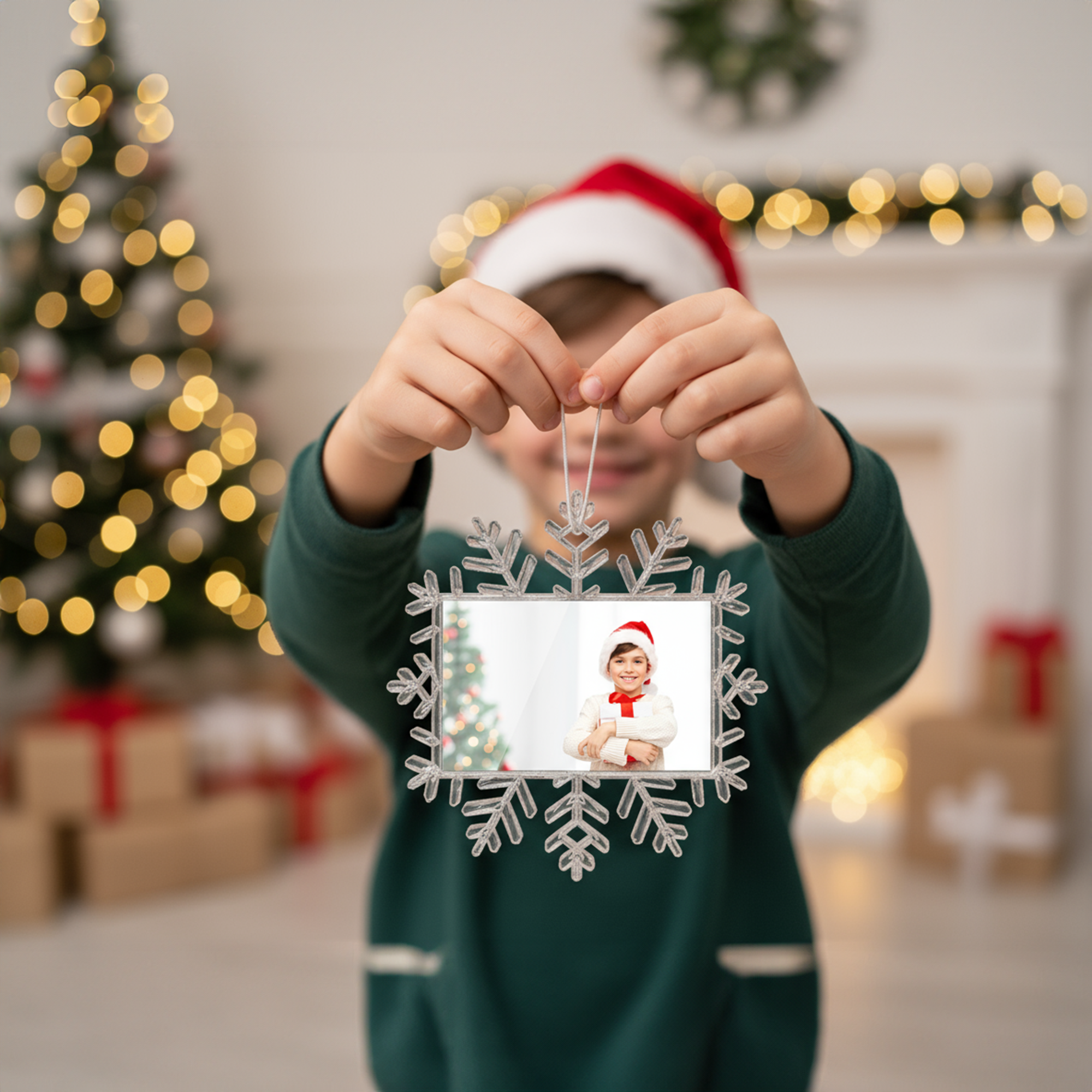 Custom Snowflake Ornaments – Personalized Clear Photo Decorations for Holiday Gifting 2