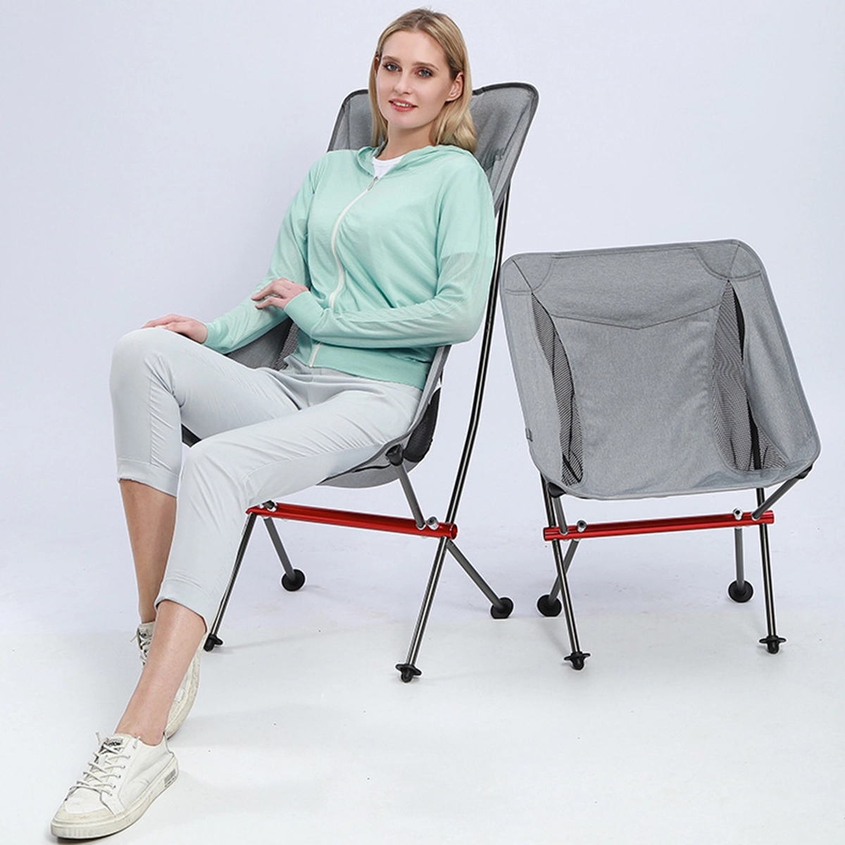 Outsoorable Folding Beach Chair With Travel Bag 10
