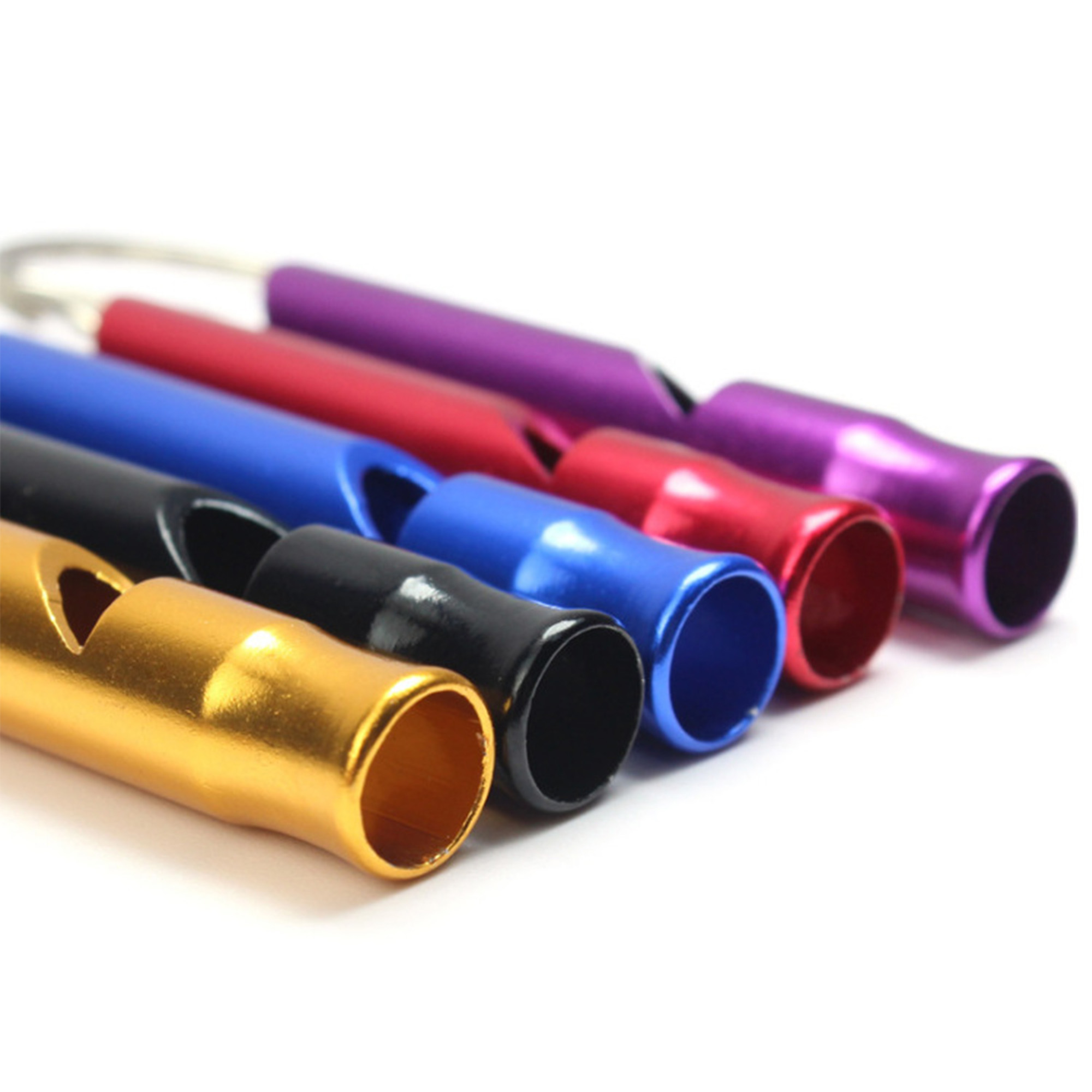 Durable Aluminum Alloy EDC Survival Whistle Keychain 3