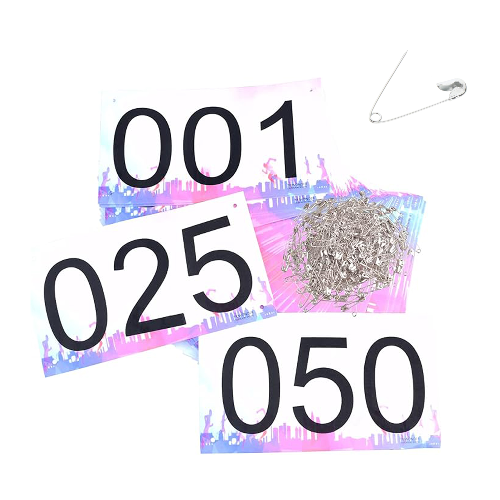 Custom Full-Color Athlete Bib with Safety Pins 2