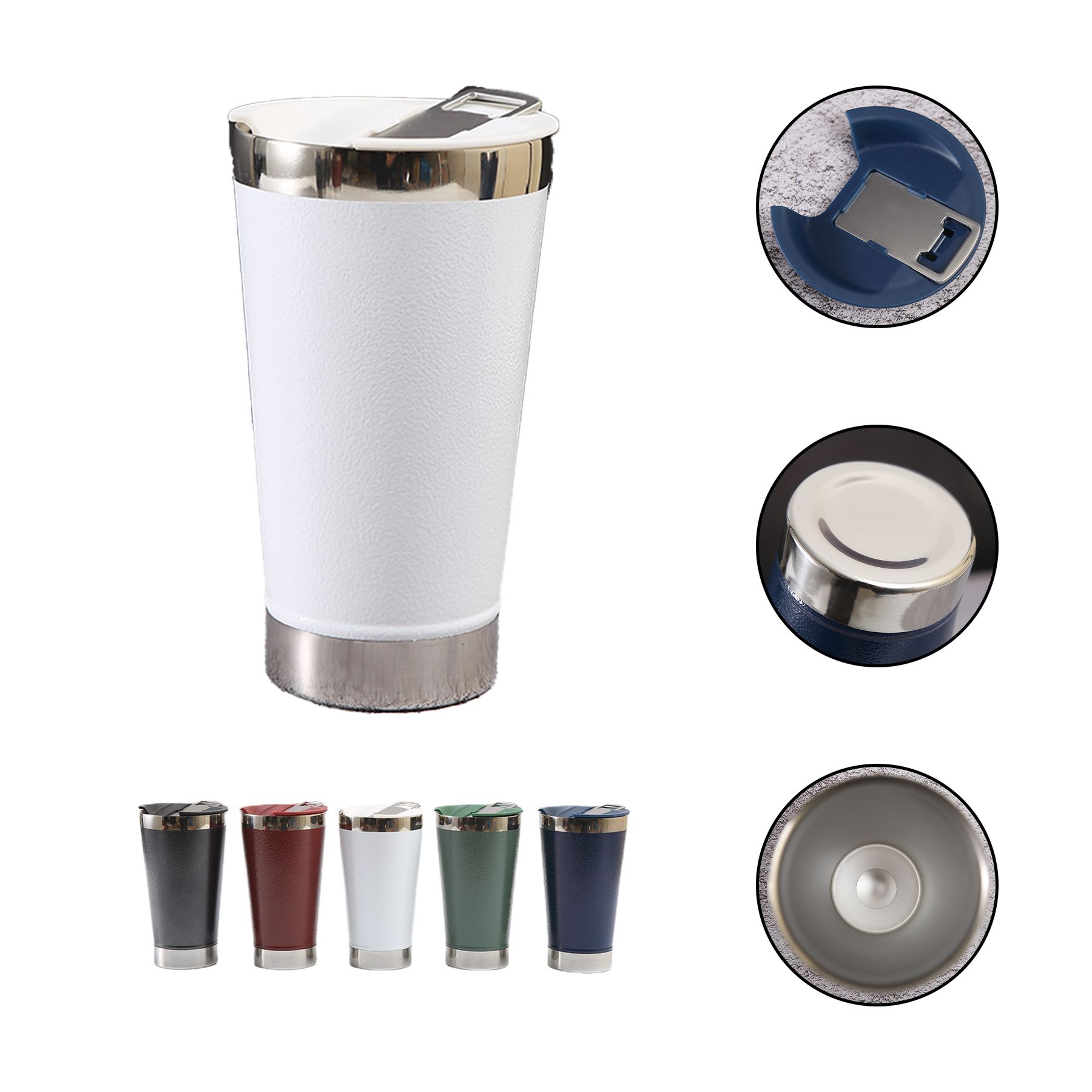 Insulated Stainless Steel Tumblers with Lid and Straw, custom tumbler with logo imprint 2