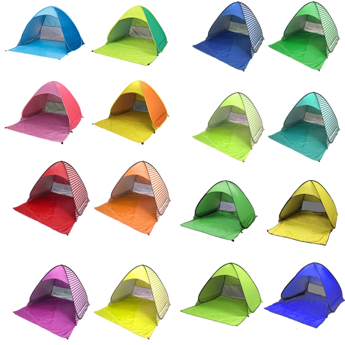 Automatic Pop Up Beach Tent For 1-3 Person 2