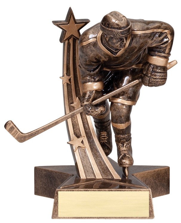 6 1/2" Tall Hockey Male Superstar Resin Award 4