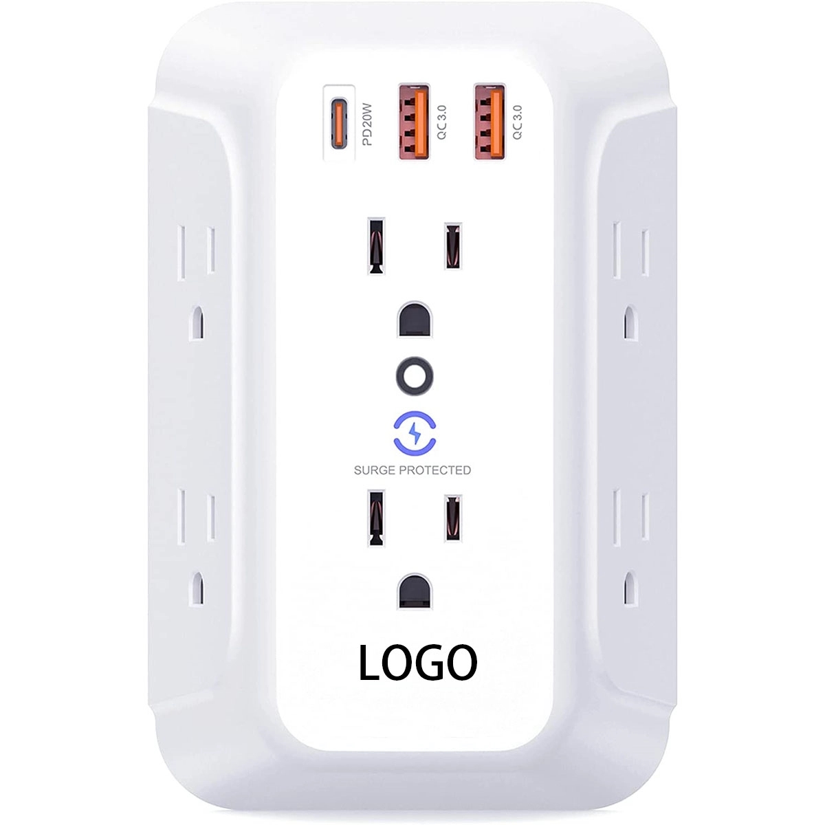USB Wall Outlet Extender Surge Protector 3