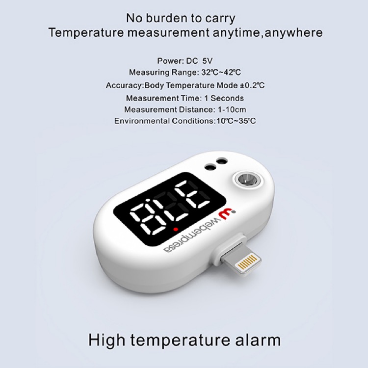Smart Phone Mini Infrared Thermometer 2