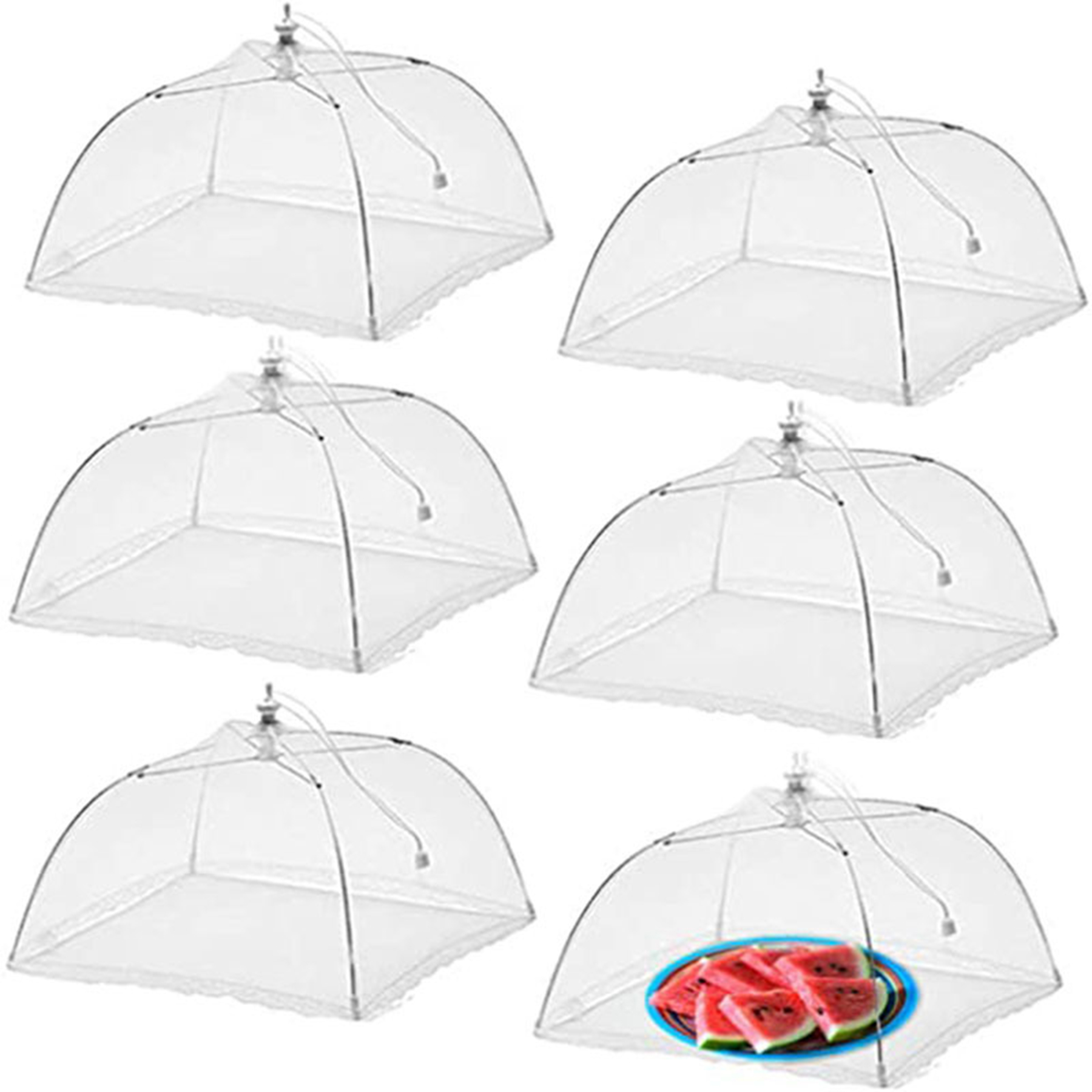 White Pop-Up Mesh Food Cover Tent 2