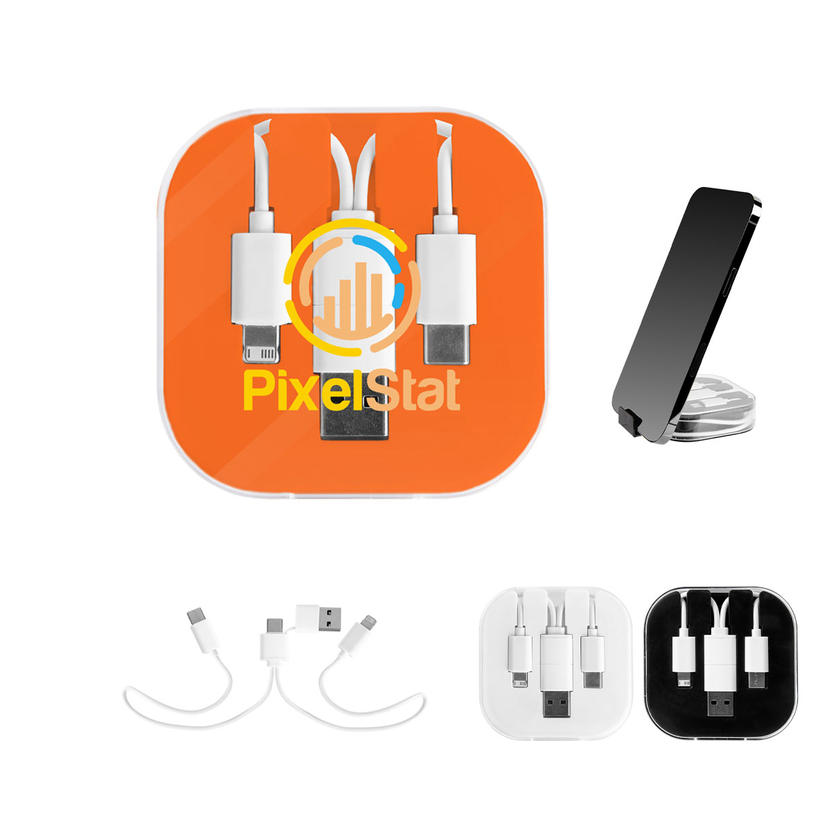 3-In-1 Charging Cable With Phone Stand 2.0 12
