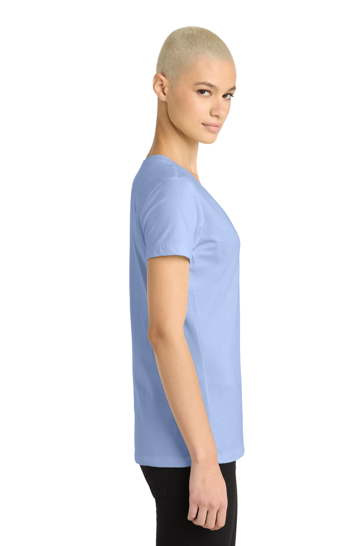 District - Women's Perfect Weight V-Neck Tee. DM1170L 180