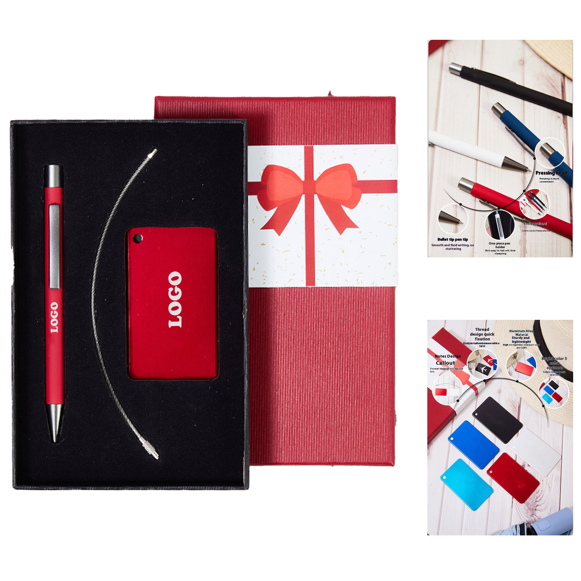 MOQ 10 pcs Luggage Tag Pen Set 2