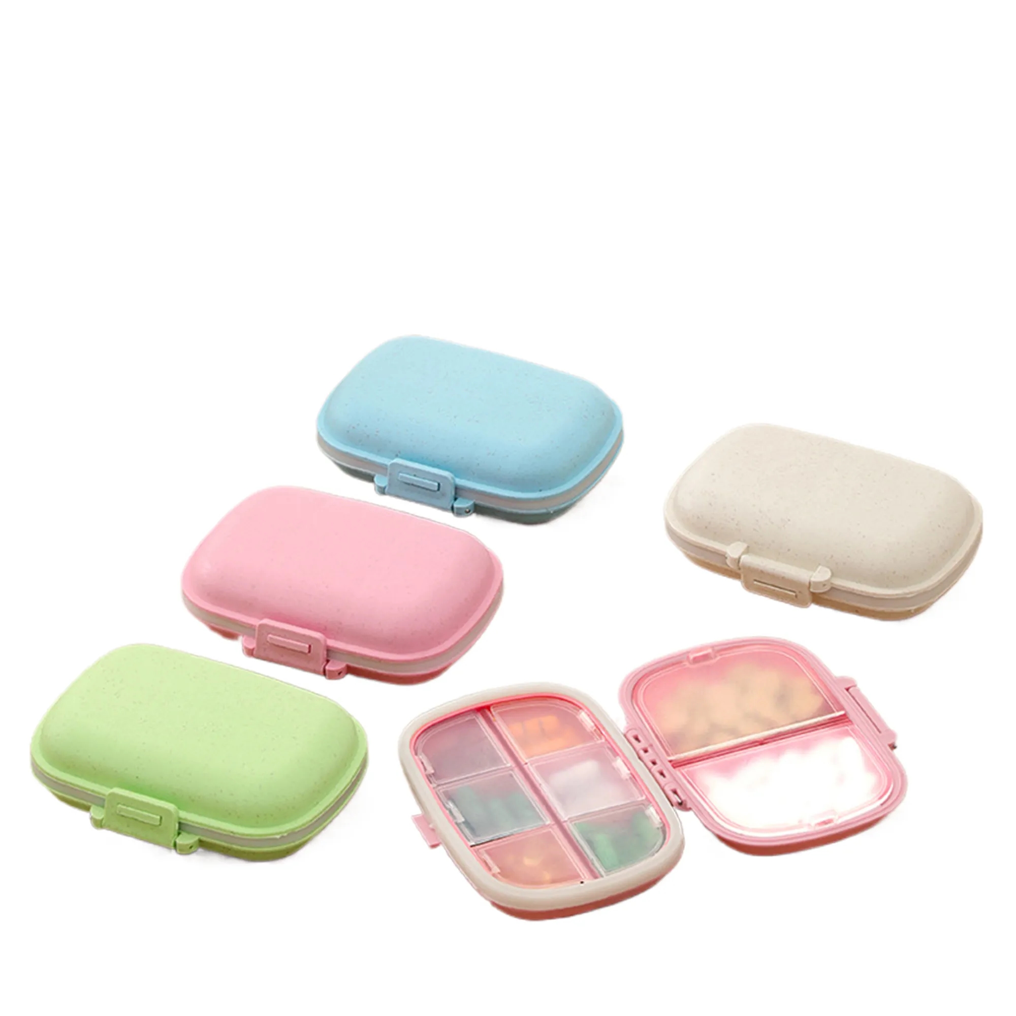 MOQ200 Moisture Proof Weekly Pill Organizer 8 Compartments 12