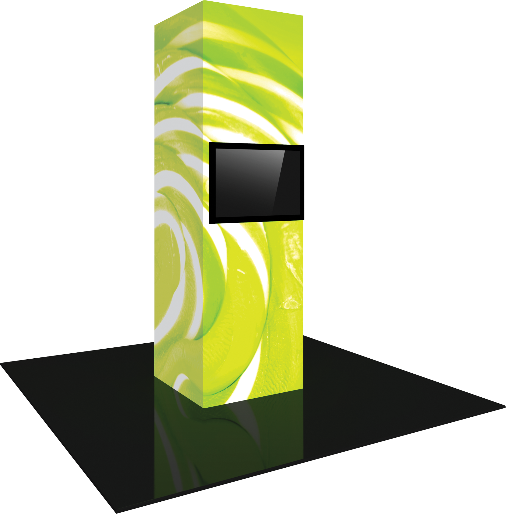 Vector Frame Modular Backlit Monitor Tower 03 (3' x 10')