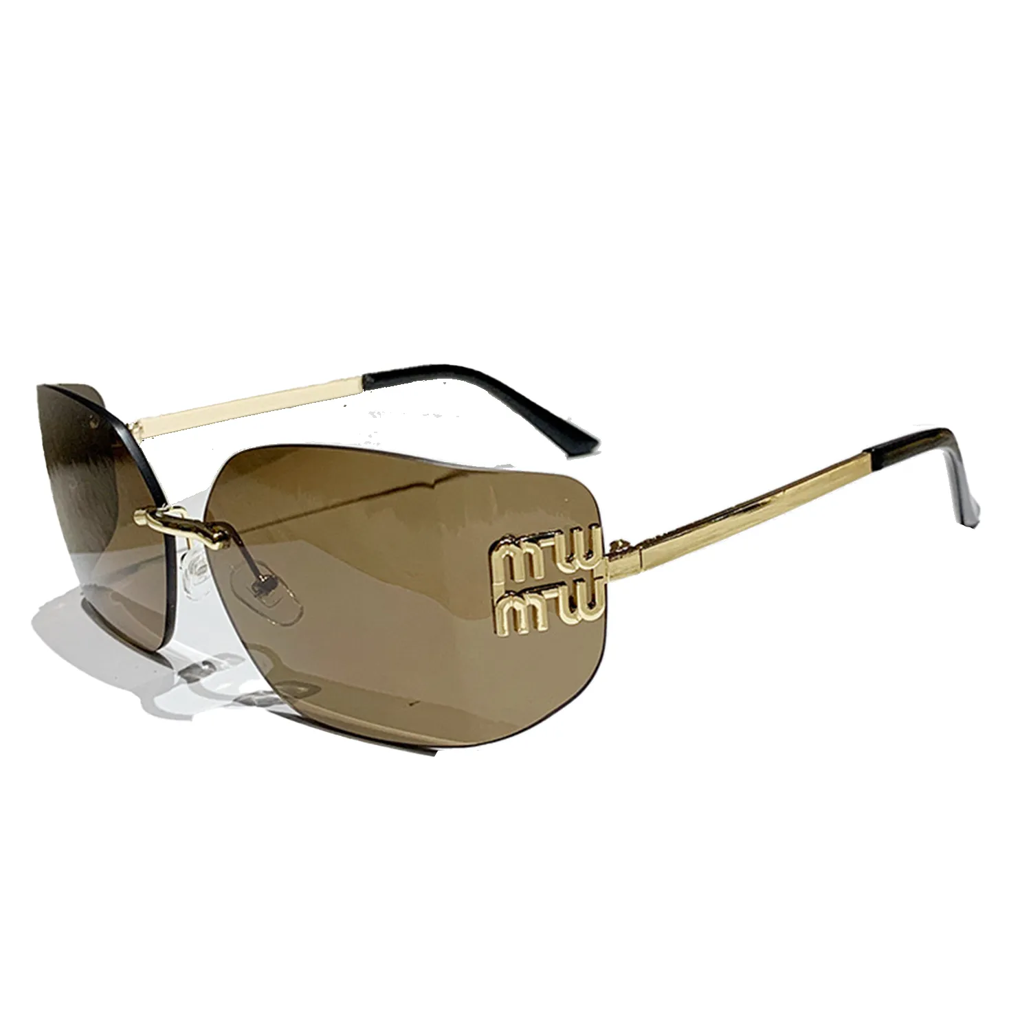 Metal Rimless Sunglasses For Women 4