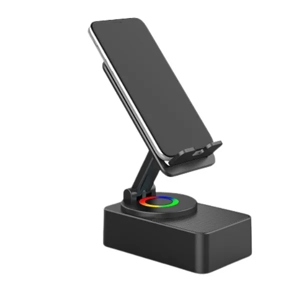 LED Phone Holder with Wireless Bluetooth Speaker Stand 8