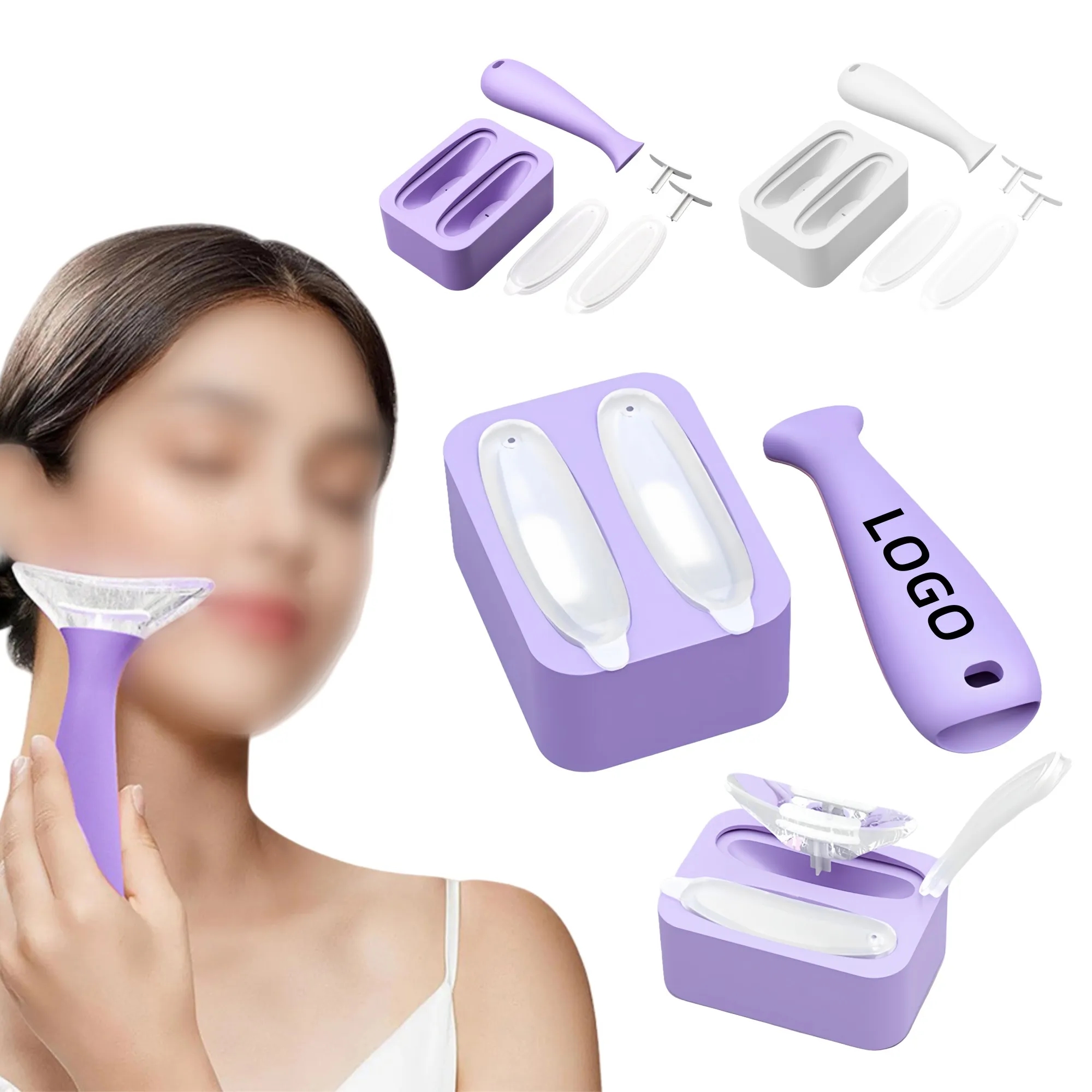 Silicone Facial Massager Ice Cube Mold 3