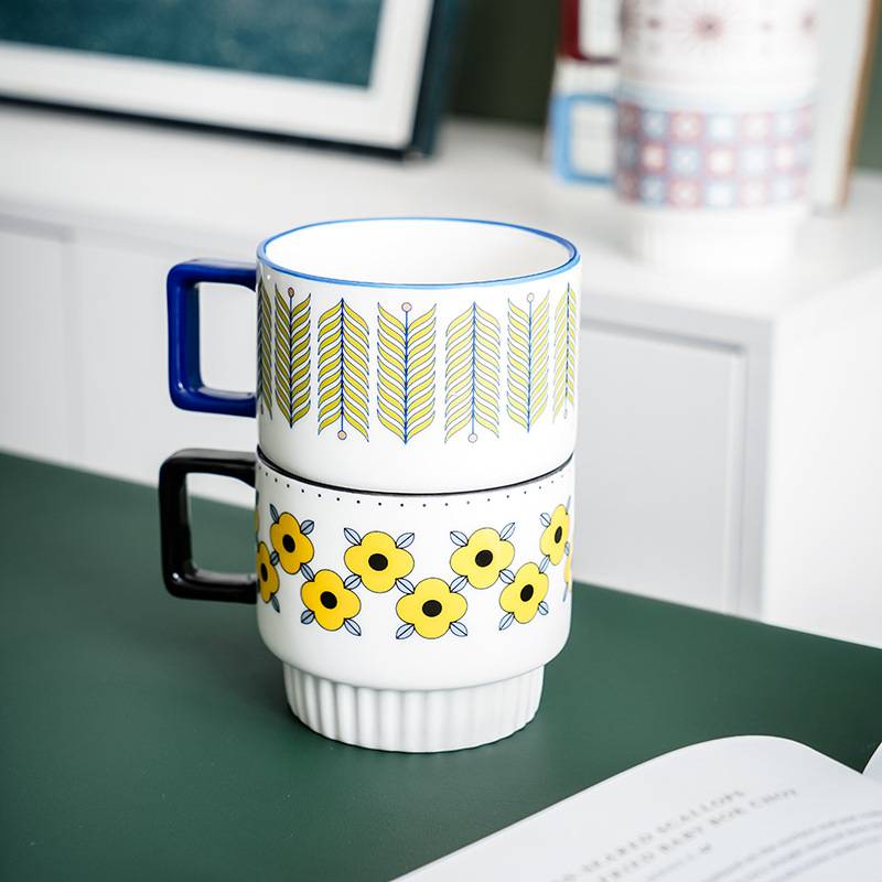 Ceramic Mug Handmade Retro Stoneware Cup 4
