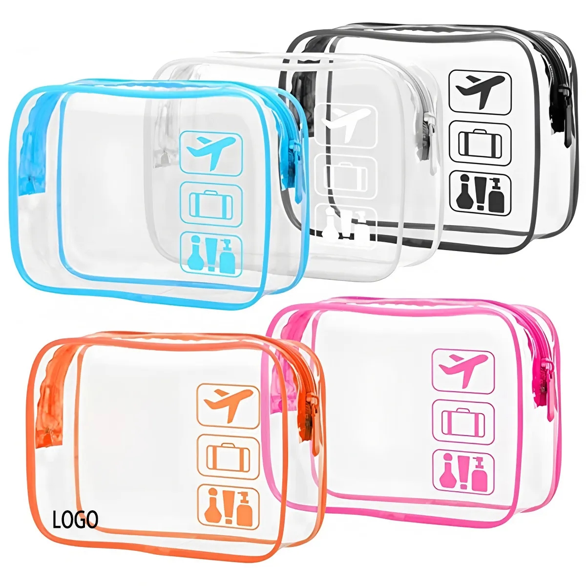 Clear Toiletry Bag for Travel Leakproof PVC Cosmetic Bag Men Women 1