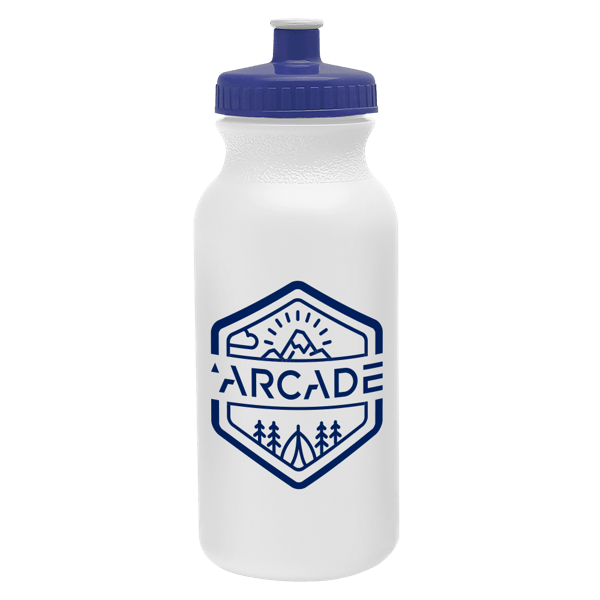 Circuit 20oz Bike Bottle - White w/Push-Pull Lid 19