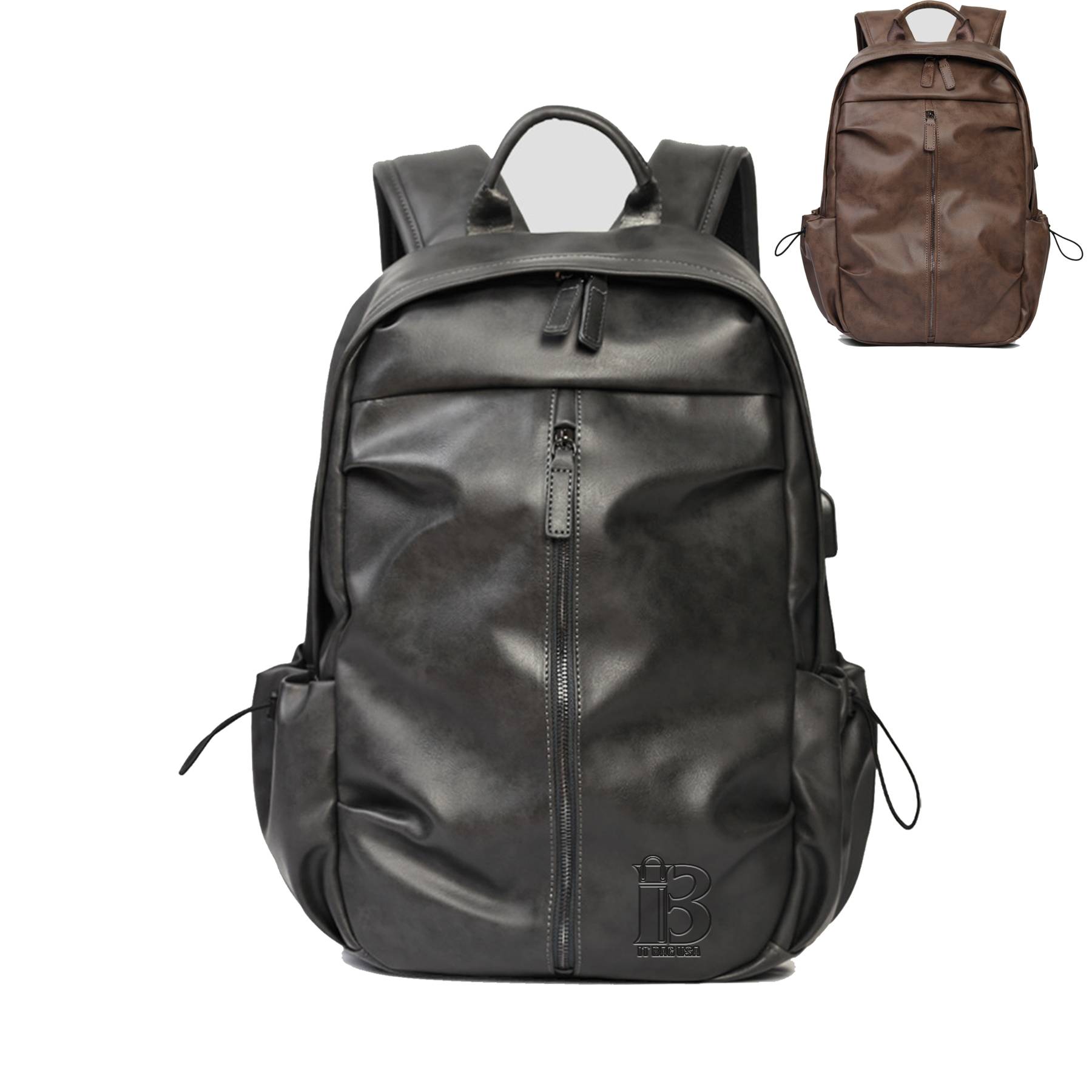 PU Leather Backpack for men 2
