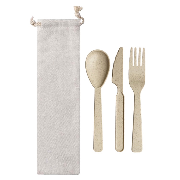 Wheat Straw Utensils In Bag 4