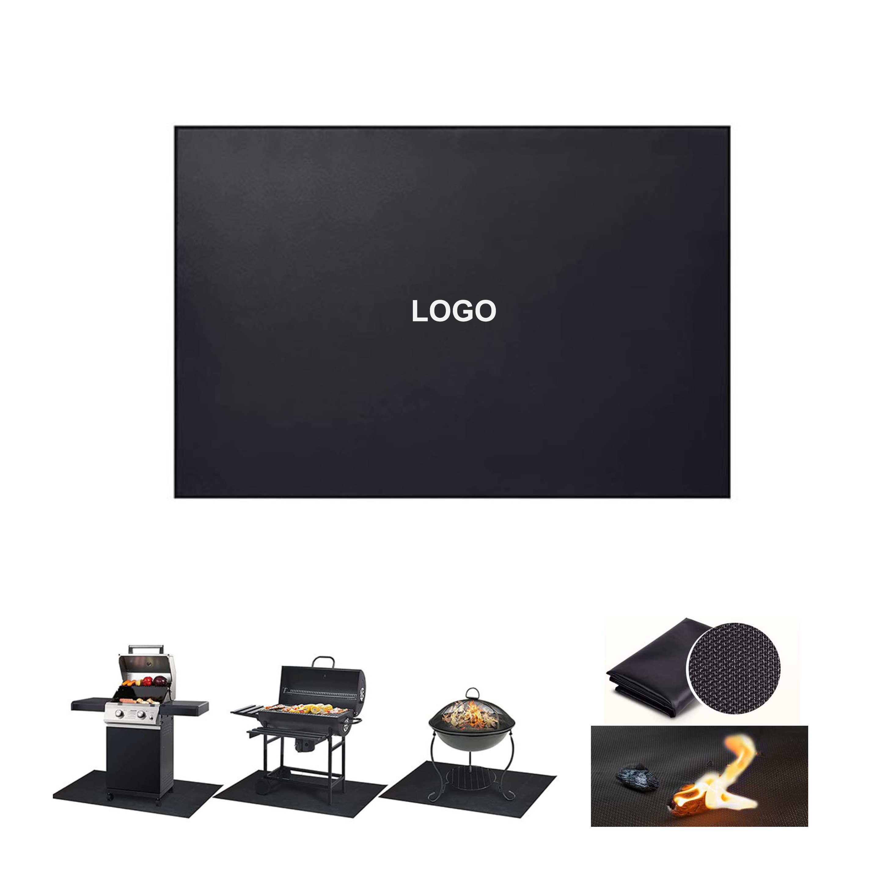 BBQ Grill Mat Rectangle (direct import) 2