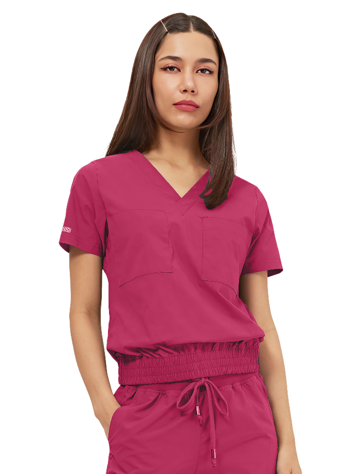 Parkley Quantum - Women's Two-Pocket LUNA Tuck Band V-Neck Top 7