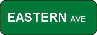 36" x 6" Custom Street Signs with reflective vinyl lettering on one side. 1