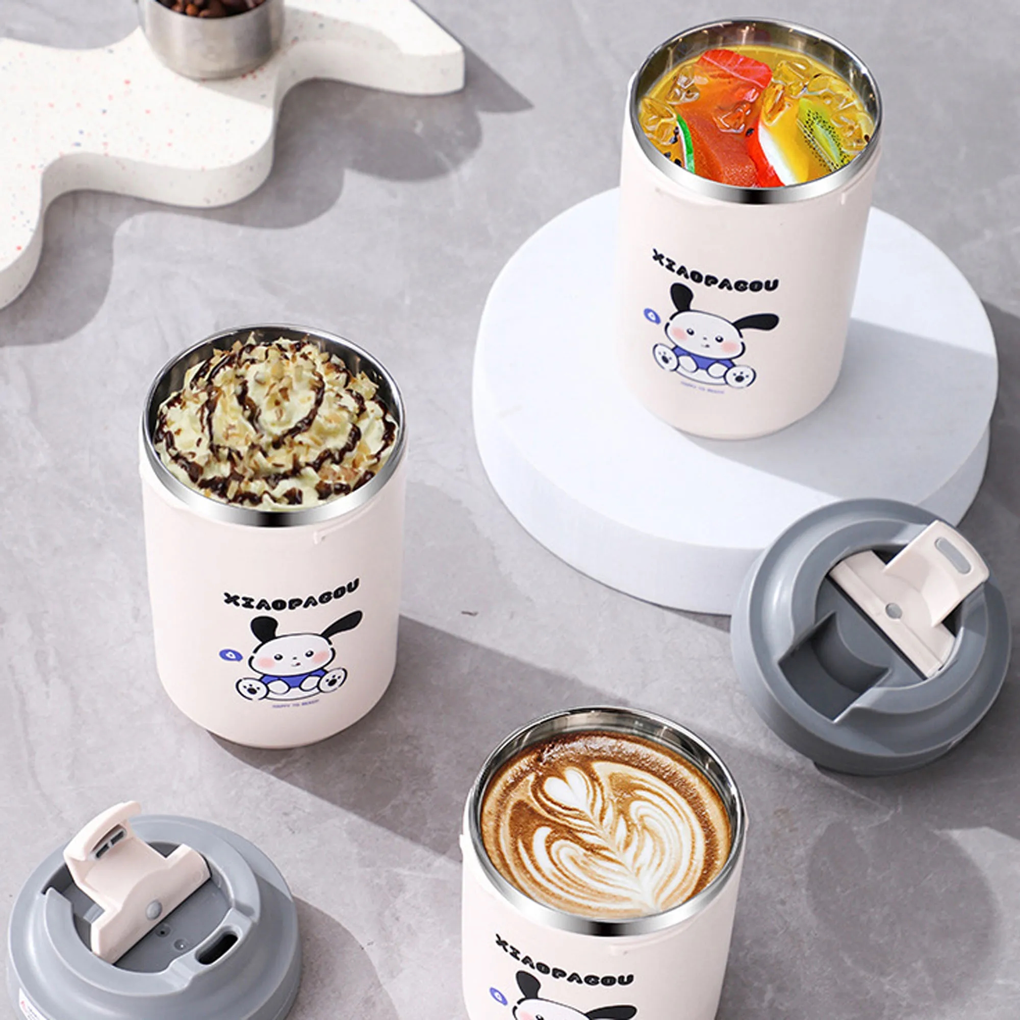 Stainless Steel Water Cup With Logo For Drinking, Coffee 2