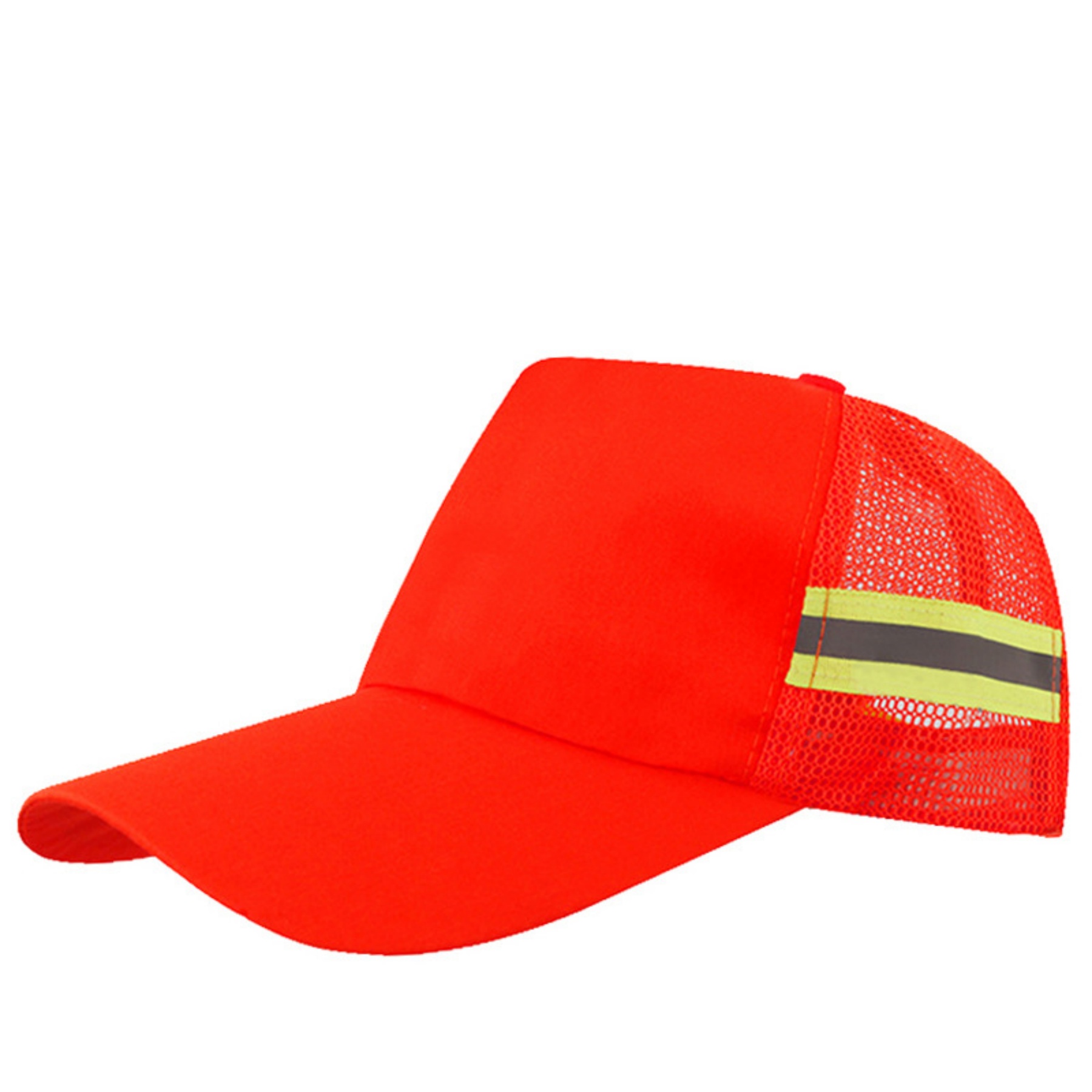 High Vis Baseball Cap with Reflective Trim Safty Constructed Hat 7