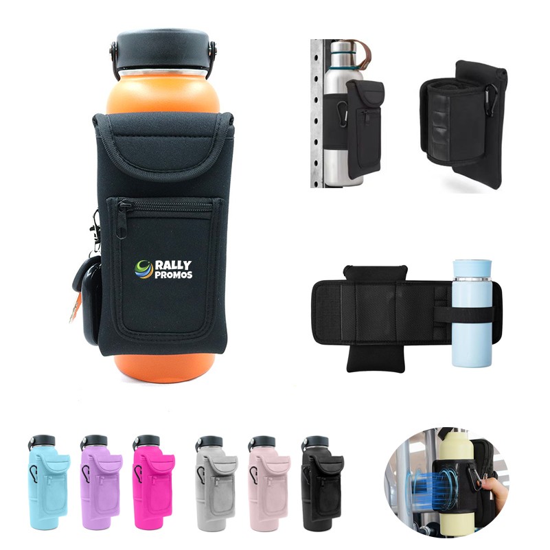Magnetic Water Bottle Sleeve Bag with Large Pocket Phone Holder 4