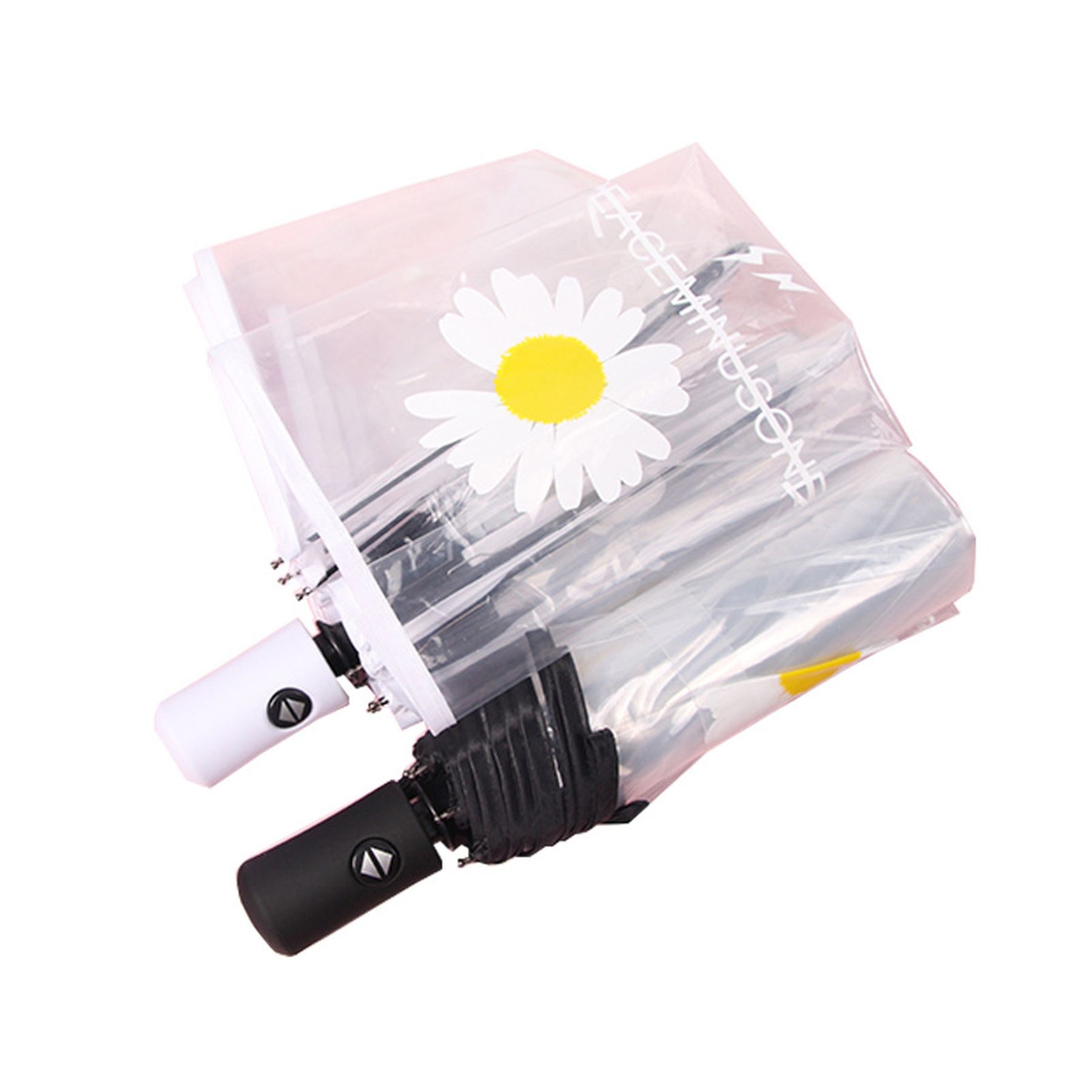 Tri-Fold Automatic Open Stick Event Transparent Umbrella 1