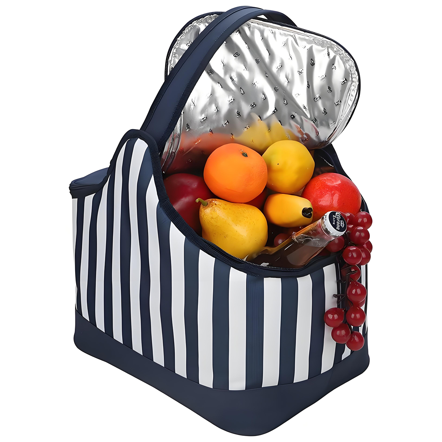 Personalized Zebra-Striped Oxford Picnic Handbag 5