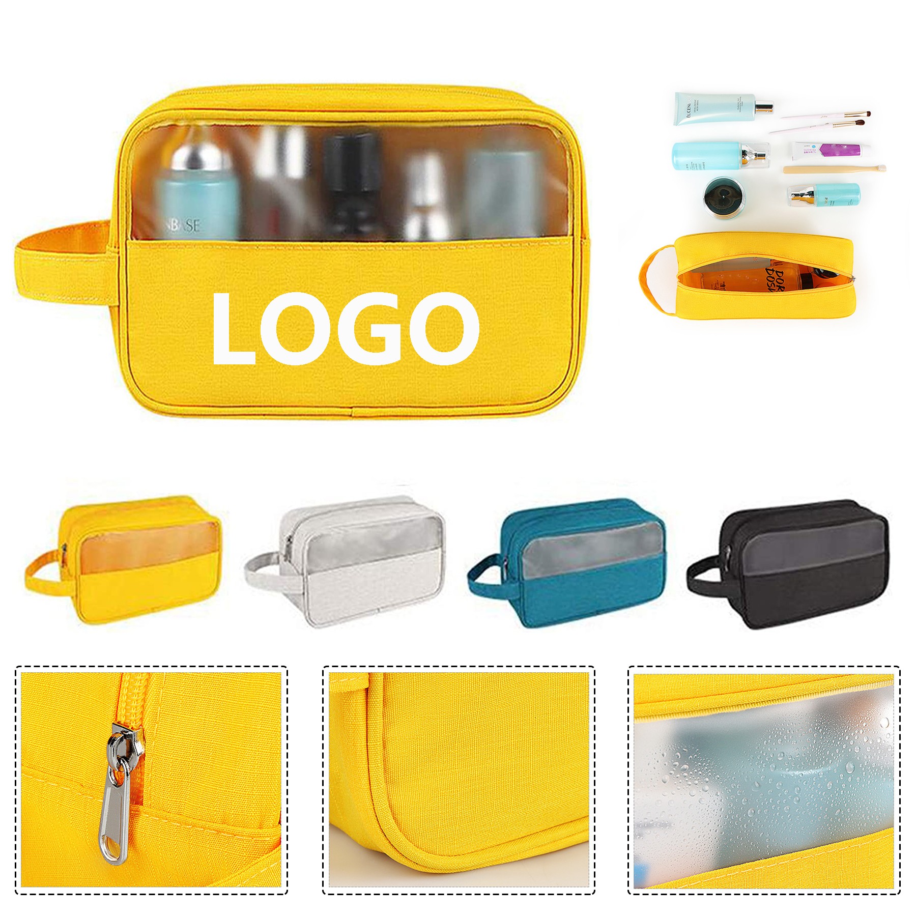 Water resistant Travel Toiletry Bag