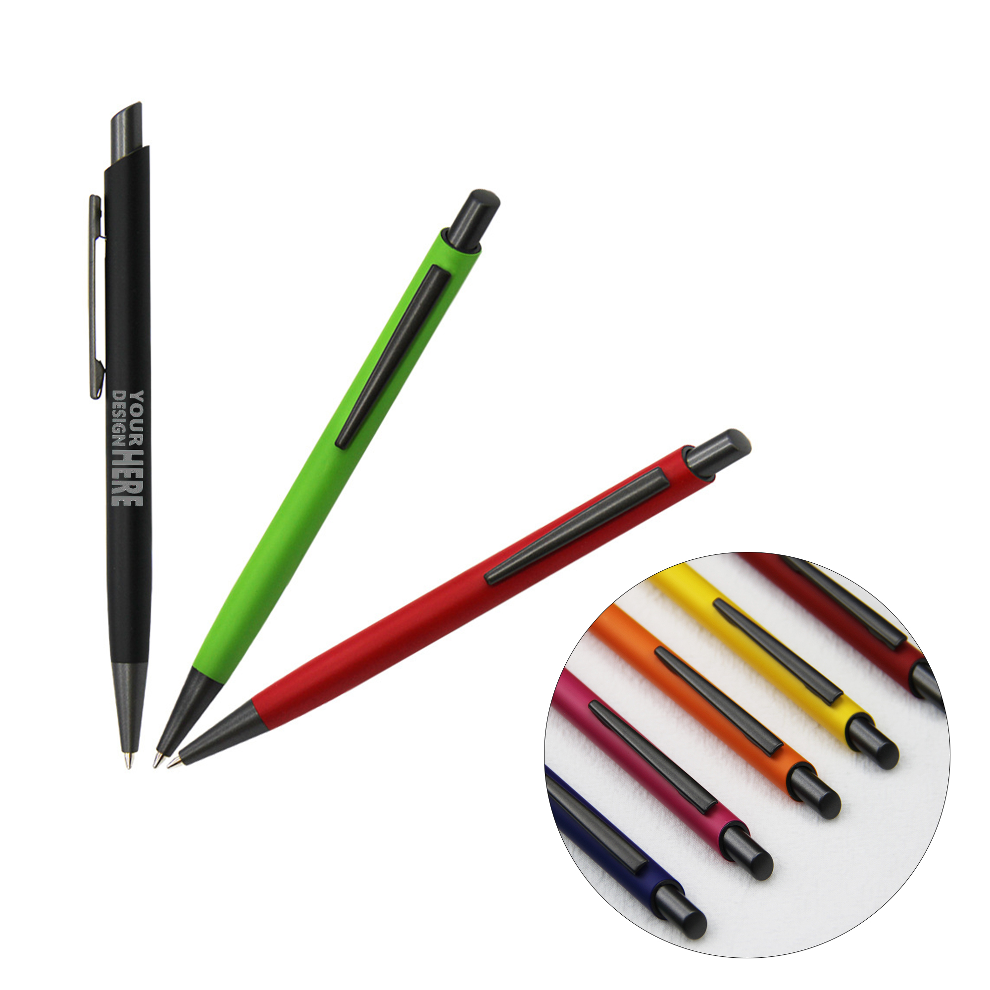 Half Metal Promotional Click Pen With Logo 2