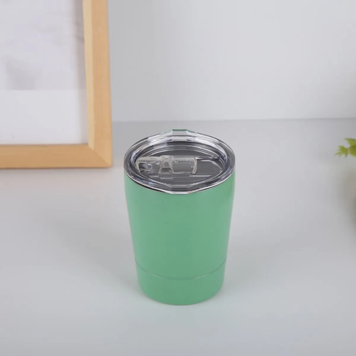 8 Oz Coffee Tumbler Stainless Steel Kids Milk Mug With Lid 8
