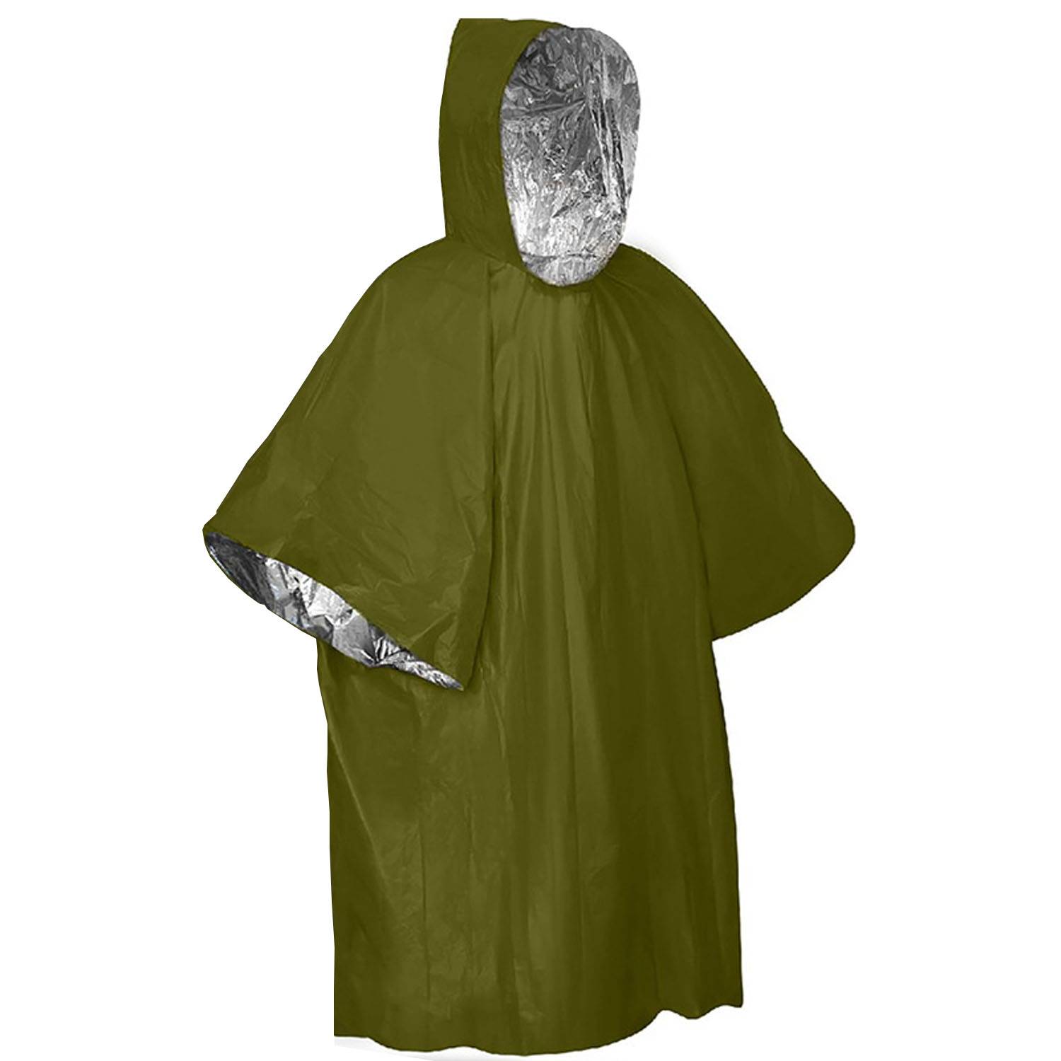 Lightweight Reusable PE Aluminum Plated Film Raincoat 3