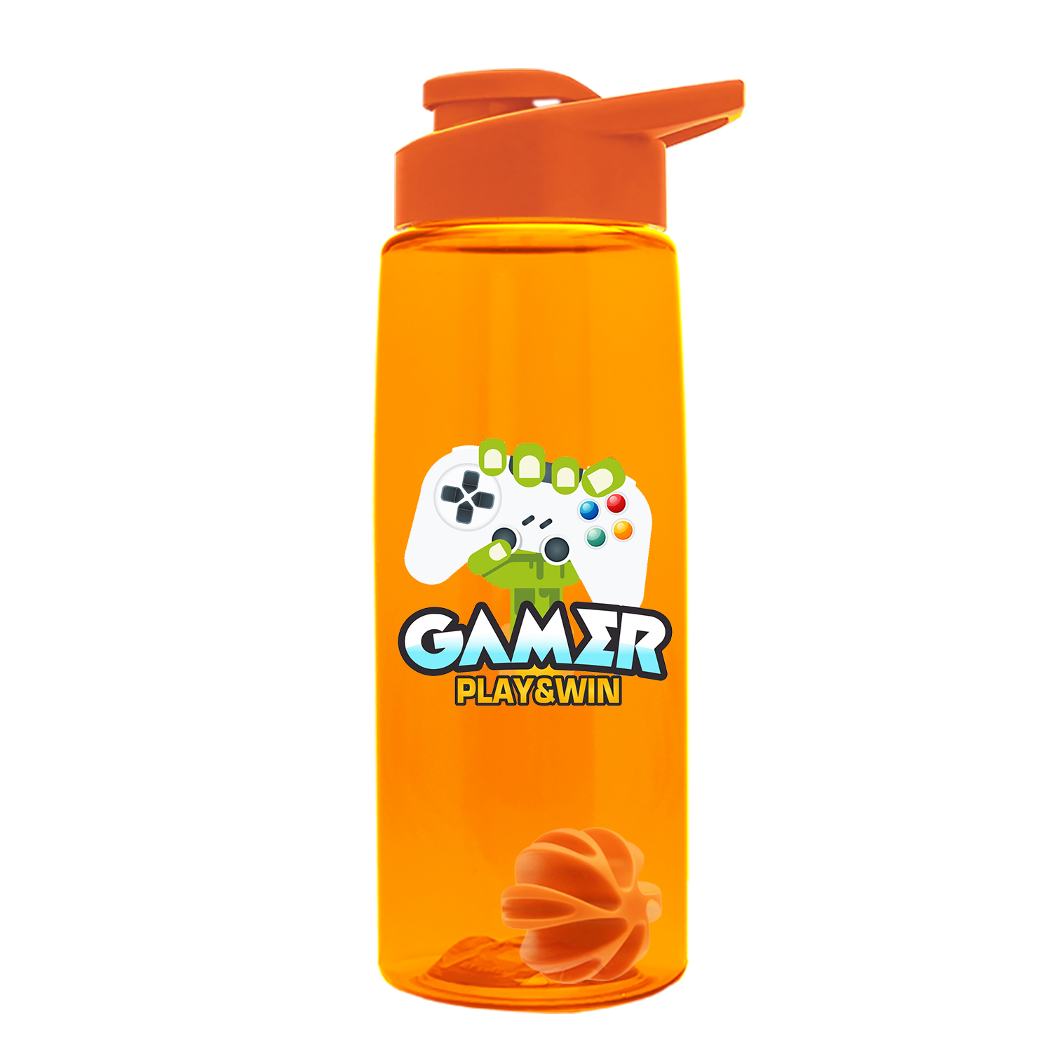The Flair - 26 oz. Transparent Tritan Bottle with Drink thru , Mixing Ball, and Digital Imprint 2