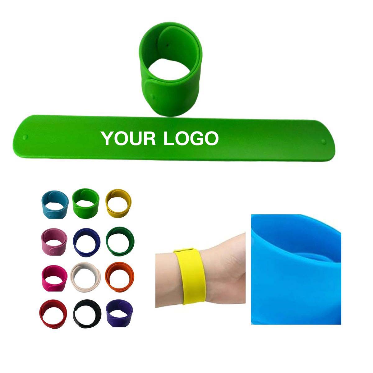 Durable Silicone Slap Wristband Waterproof 2