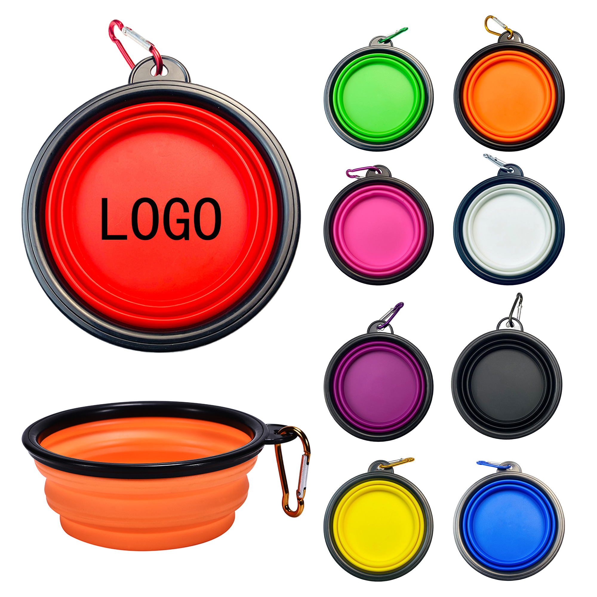 Pet Bowl 22oz Folding Portable Hiking Buckle Dog Bowl 2