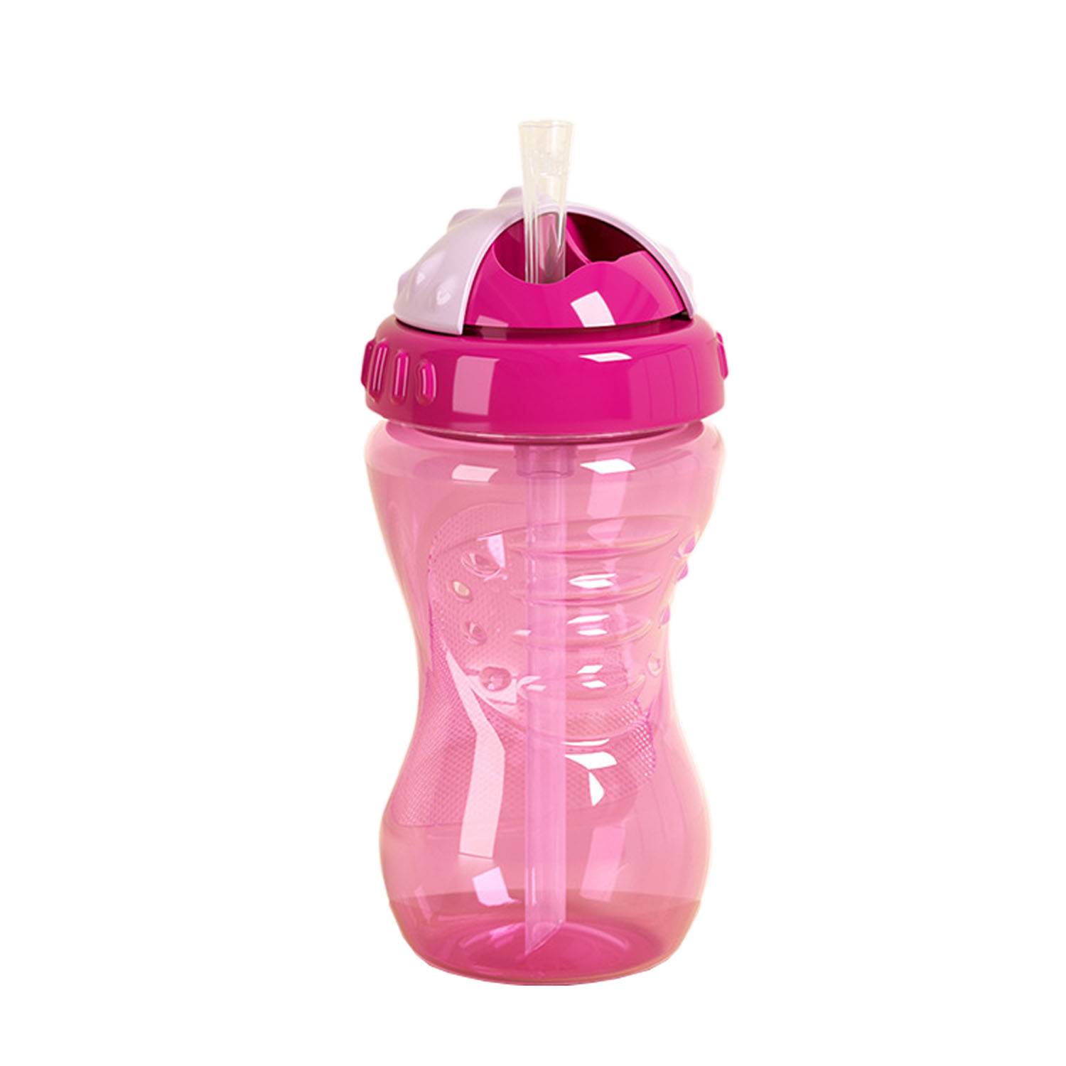 11oz No-Spill Soft Easy Grip Straw Sippy Cup for Toddlers 11