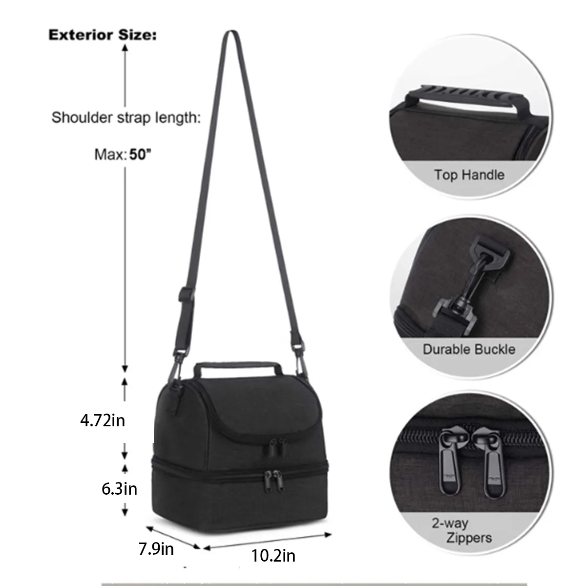 Double Layer Unisex Refrigerated Insulated Lunch Bag 2