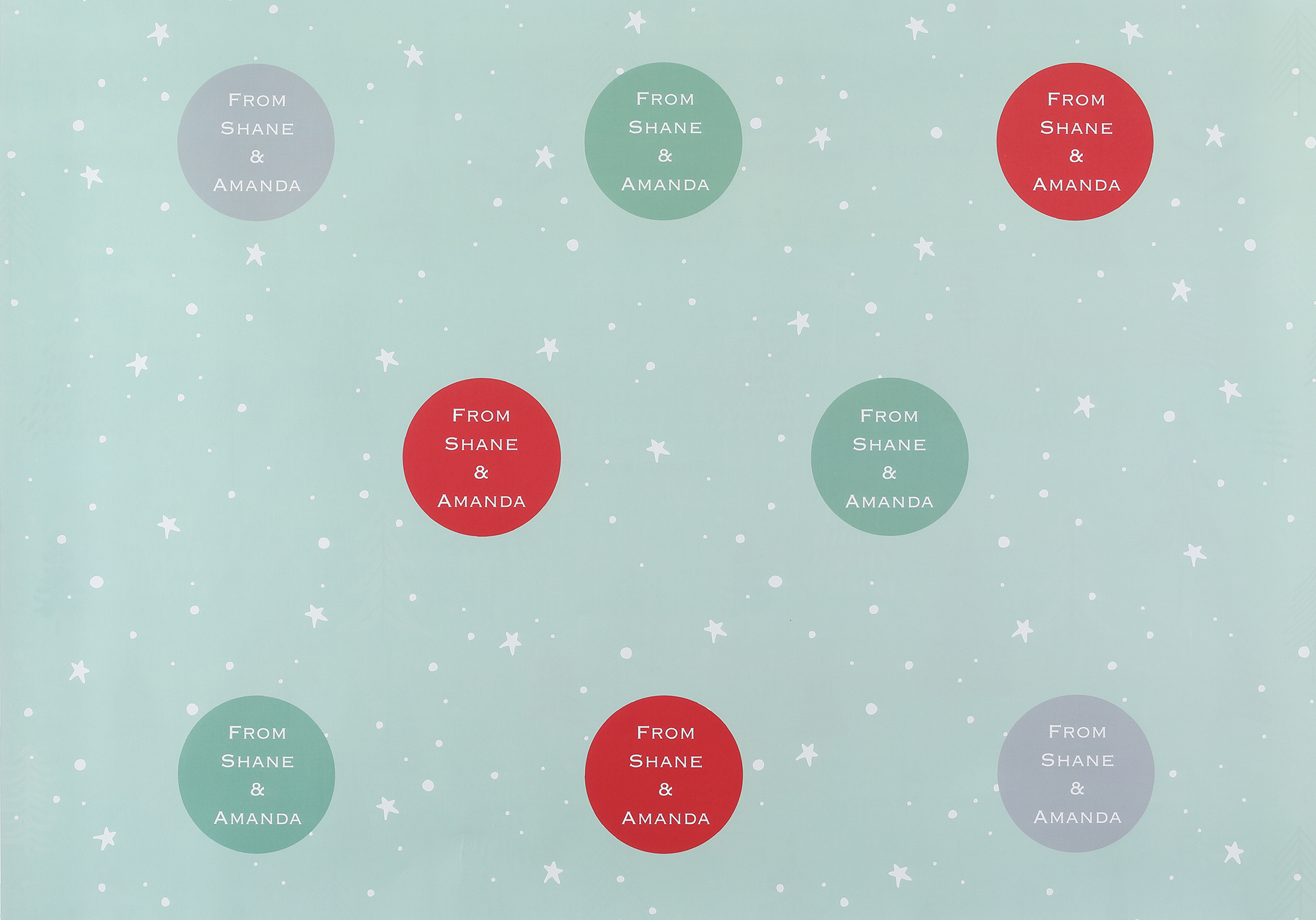 Forest Fun Reversible Wrapping Paper (28"x20") 2